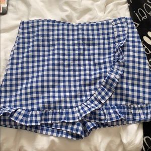 BLUE PLAID SKORT